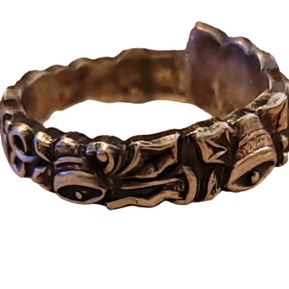 Vintage Christmas Garland Size 4 Spoon Ring